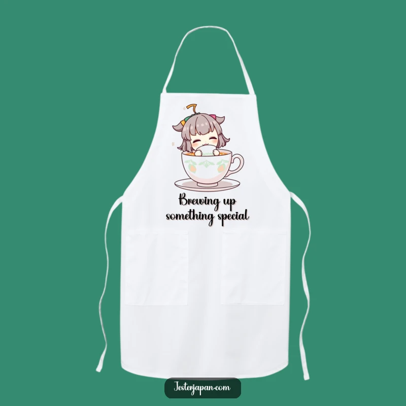 Funny Apron: Energetic Sipper Character Cooking Gear, Hilarious Gift For Bakers & Chefs