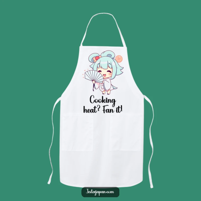 Funny Dramatic Fan Apron: Smiling Character, Humorous Kitchen Essential