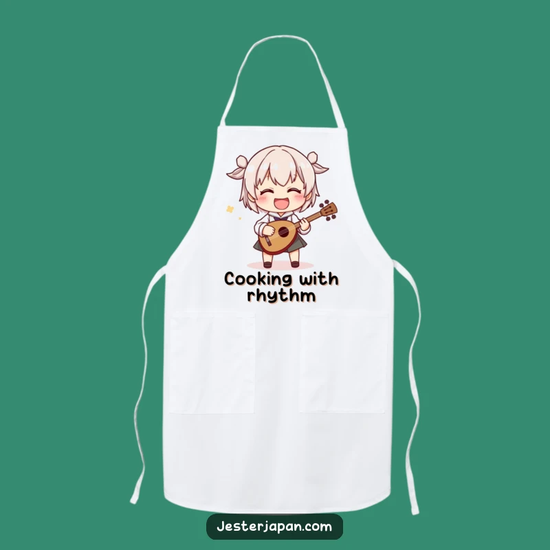 Funny Shamisen Player Apron: Cook with a Musical Beat