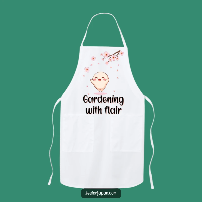 Funny Kawaii Cherry Blossom Apron: Cook with Springtime Joy