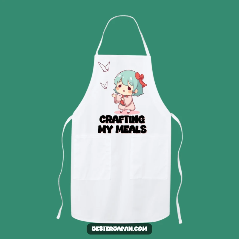 Funny Origami Crane Toss Apron - Hilarious Kitchen Wear for the Playful Artist