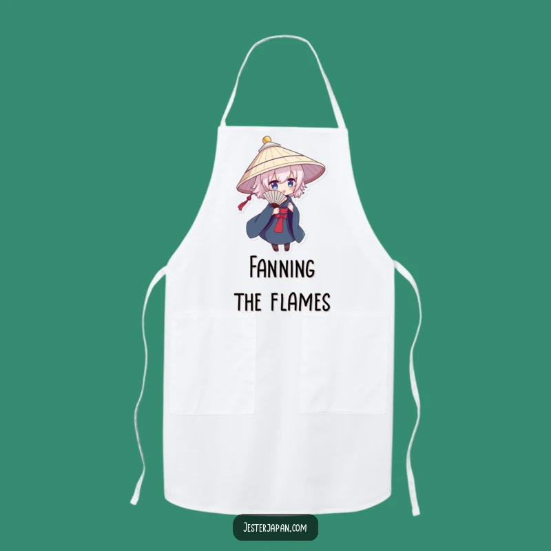 Funny Posed Fan Dancer Apron, Traditional Hat Character - Hilarious Funny Gift