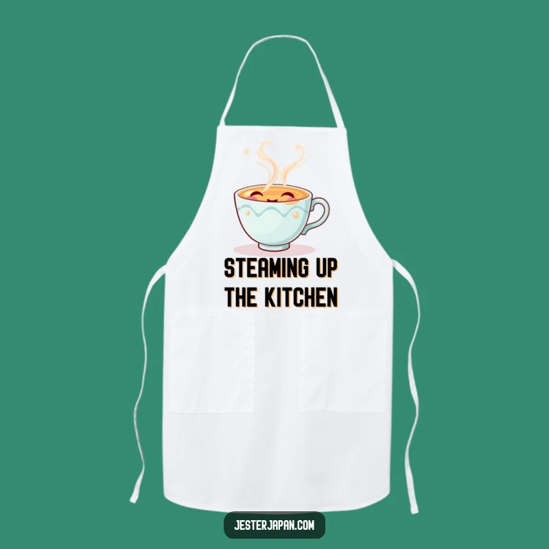Funny Tea Cup Apron - Whimsical Kitchen Wear for Happy Cooks