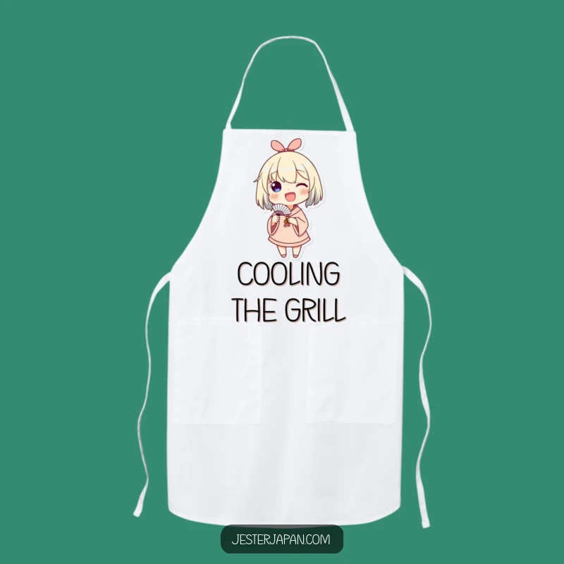 Funny Waving Fan Apron - Cook Up Some Cheerful Vibes!