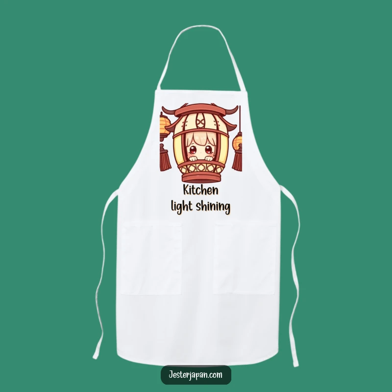 Funny Lantern Peek Apron: Wonder Character, Humorous Kitchen Accent