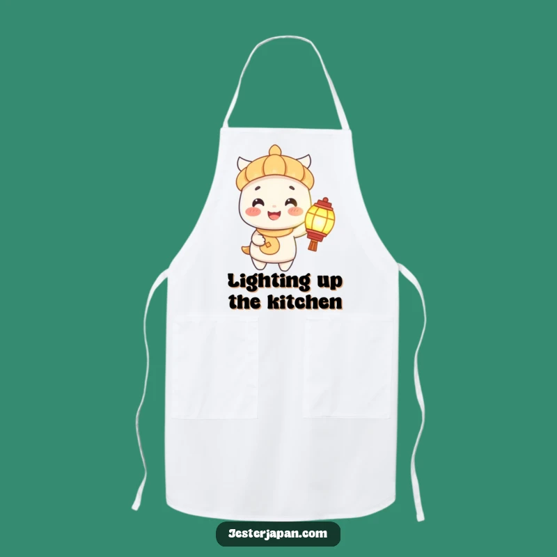 Funny Lantern Character Apron: Cook With Joy In This Cheerful Funny Gift