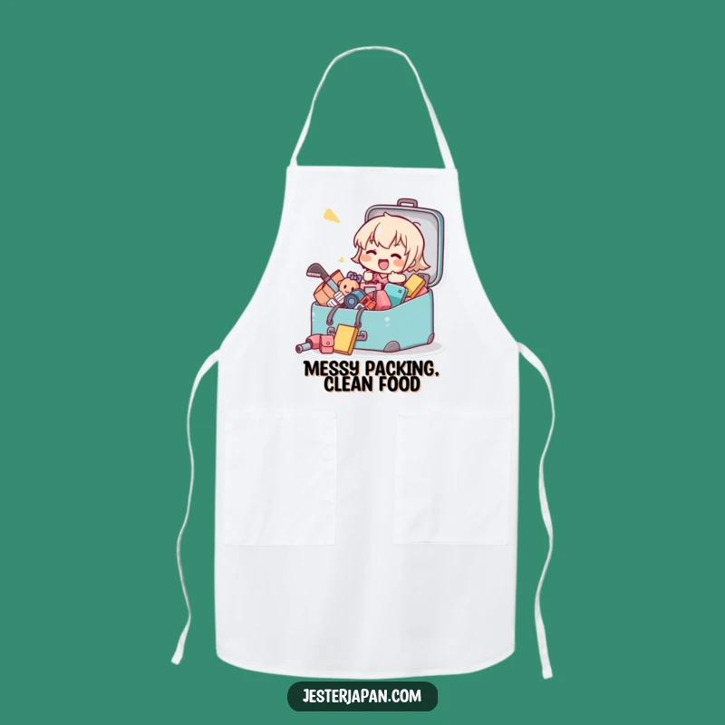 Funny Kawaii Chef Packing Apron - Humorous Kitchen & Travel Gift