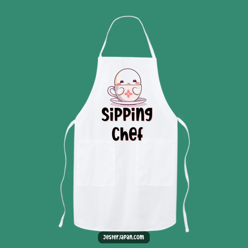 Funny Kawaii Sipping Apron: Cozy Character for Kitchen Comforts