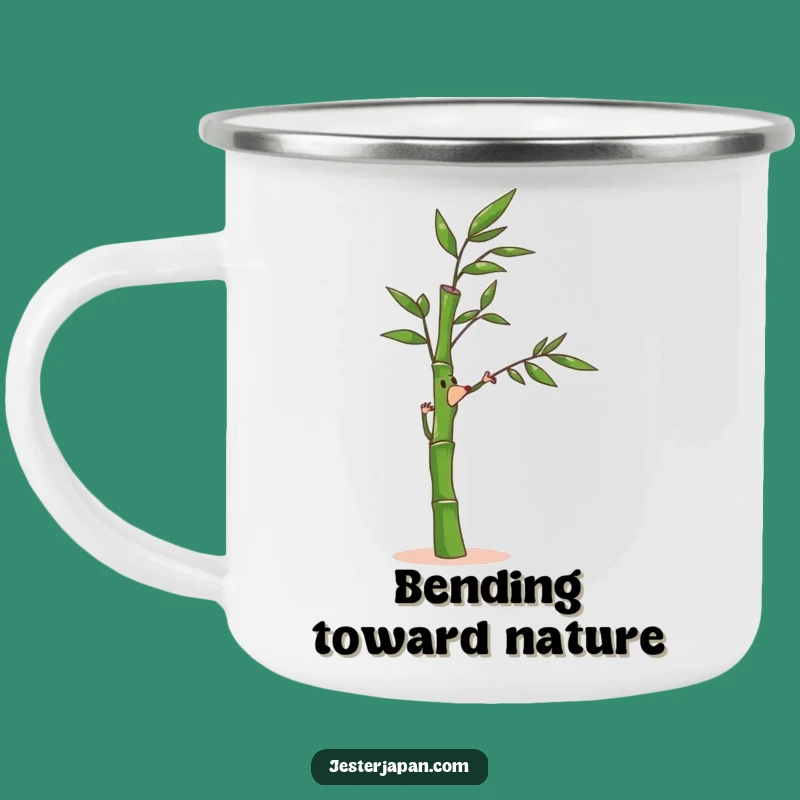 Funny Bamboo Camping Mug: Trailside Calm, Nature's Brew - Outdoor Gift!