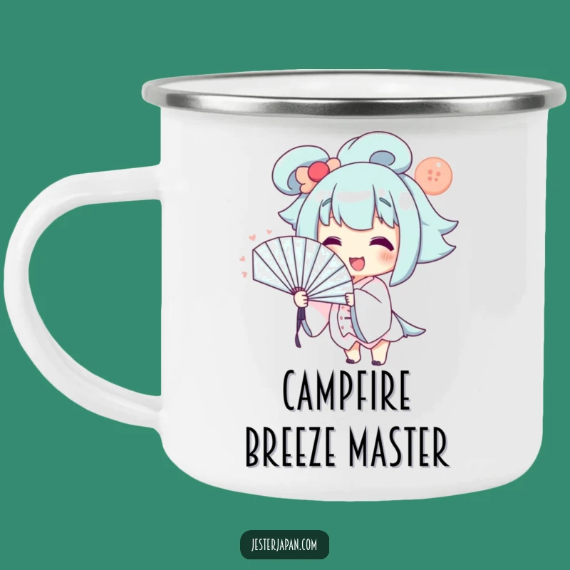 Funny Dramatic Fan Camping Mug: Smiling Character, Outdoor Humor Gift