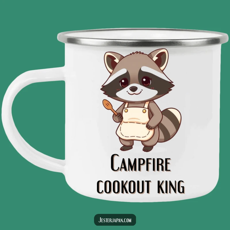 Funny Raccoon Chef Camping Mug: Adventure Fuel for the Culinary Explorer