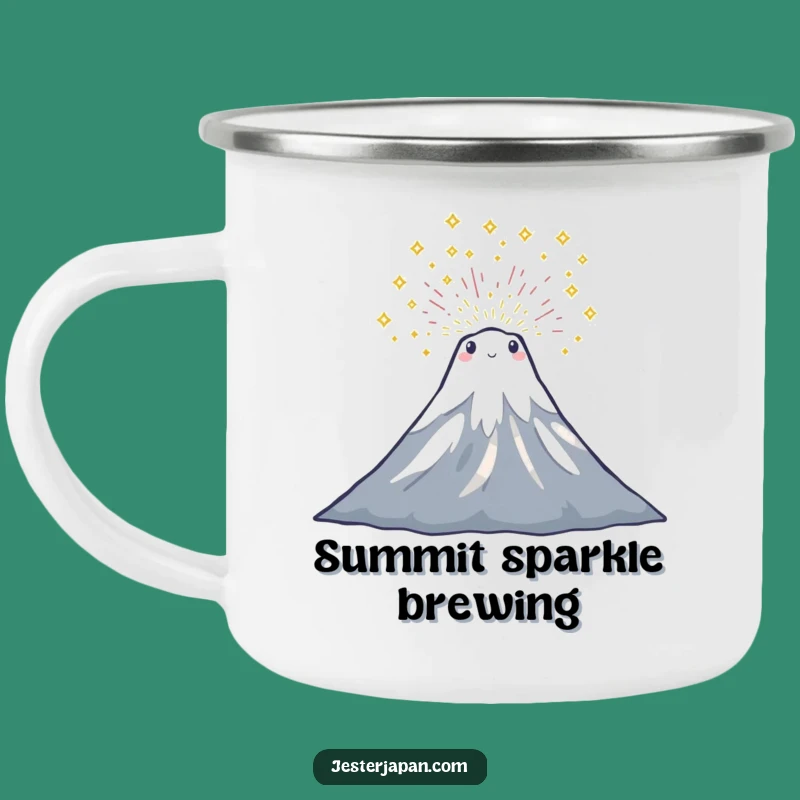 Durable Funny Mount Fuji Sparkle Camping Mug - Outdoor Humor Gift