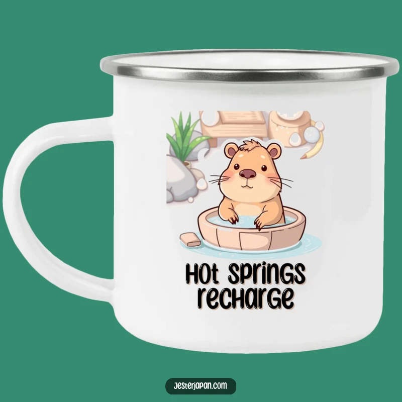 Funny Capybara Hot Spring Camping Mug: Adventure Fuel for the Zen Seeker