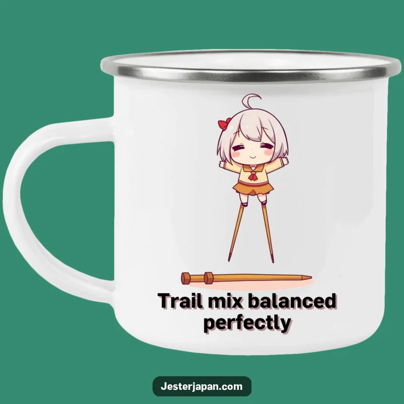 Funny Chopstick Stilts Camping Mug - Durable & Hilarious Outdoor Dining Companion