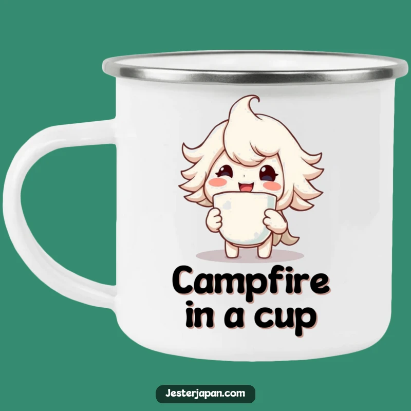 Funny Happy Drinker Camping Mug - Durable & Hilarious Companion for Warm Drinks