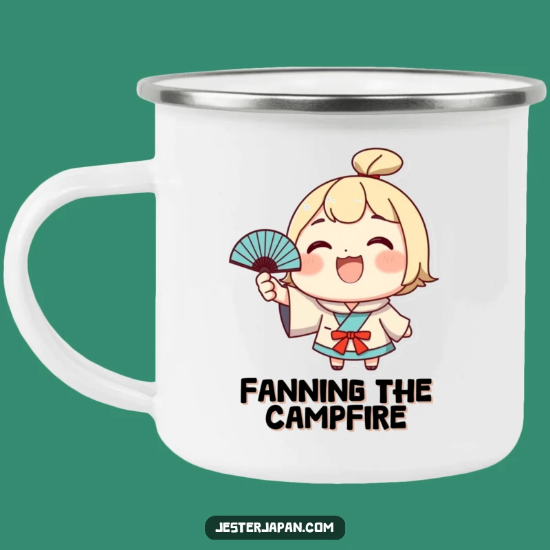 Funny Kawaii Fan Campfire Mug: Hilarious Cheerful Adventures