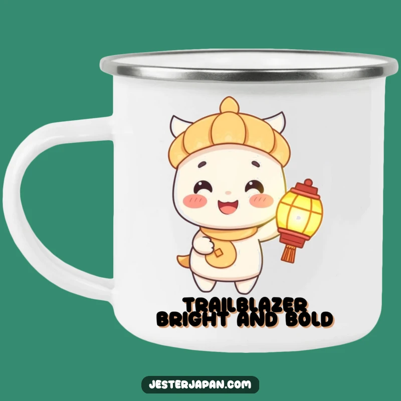 Funny Lantern Character Camping Mug: Light Up Your Adventures With This Cheerful Funny Gift