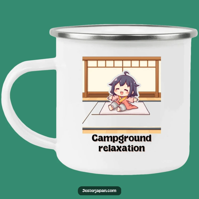 Funny Tatami Slider Camping Mug: Outdoor Relaxation Companion, Unique Funny Camp Gift
