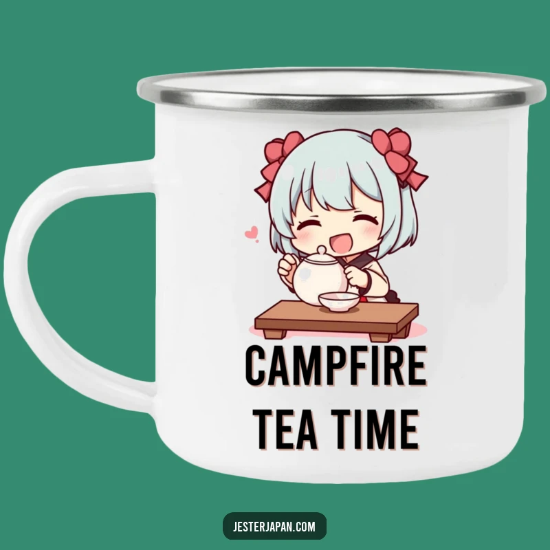 Funny Tiny Tea Ceremony Campfire Mug - Brew Joy Outdoors!