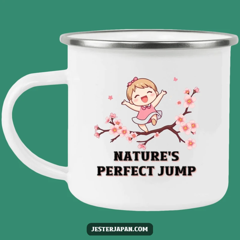 Funny Blossom Leaper Camping Mug: Outdoor Spring Adventure, Unique Funny Camp Gift