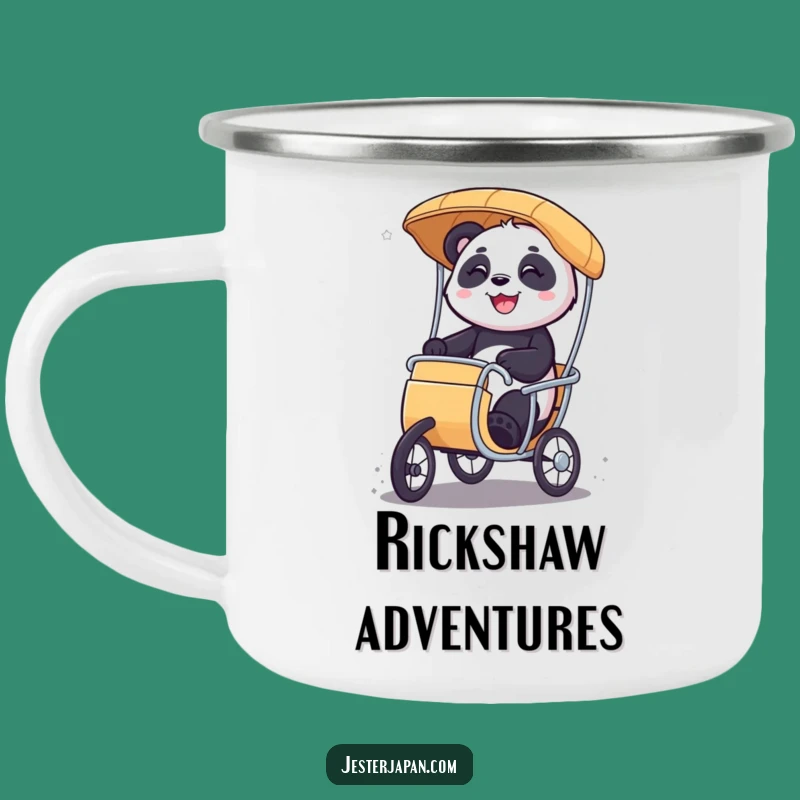 Funny Panda Camping Mug: Rickshaw Glee Cup, Durable Outdoor Funny Gift