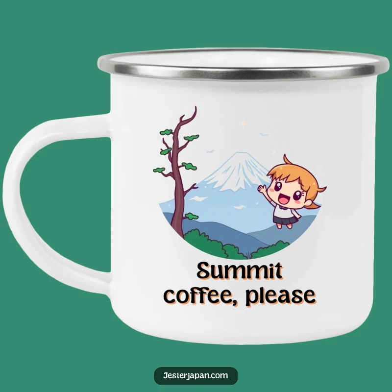 Funny Mount Fuji Camp Mug: Your Adventure Companion