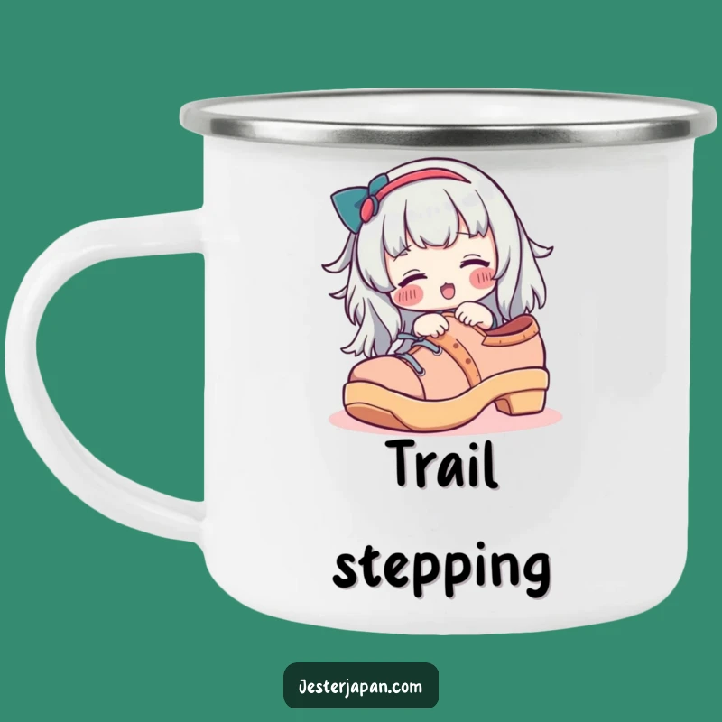 Funny Geta Shoe Try-On Camping Mug, Rosy Cheek Cup - Ideal Funny Gift