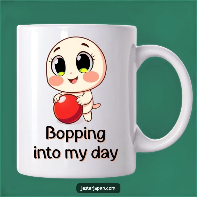 Funny Bouncing Ball Mug: Big Eyed Character Brings Joyful Fun, a Perfect Playful Gift
