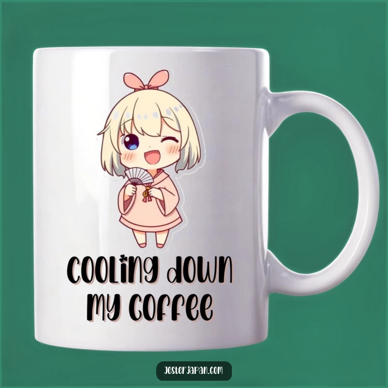 Funny Waving Fan Mug - Hilarious Breeze of Happiness!