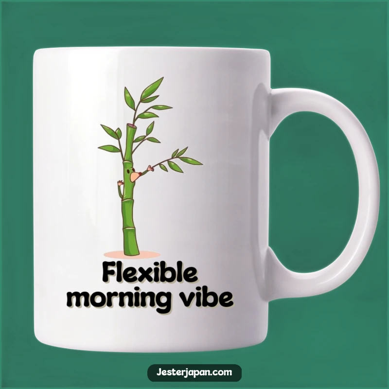 Funny Bamboo Mug: Joyful Bend, Gentle Breeze - Peaceful Gift!