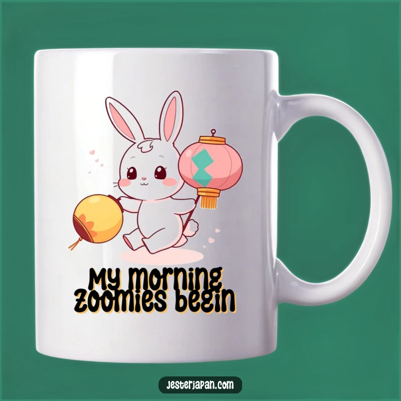 Funny Bunny Chasing Lantern Mug: A Whimsical & Adorable Gift for Joyful Mornings