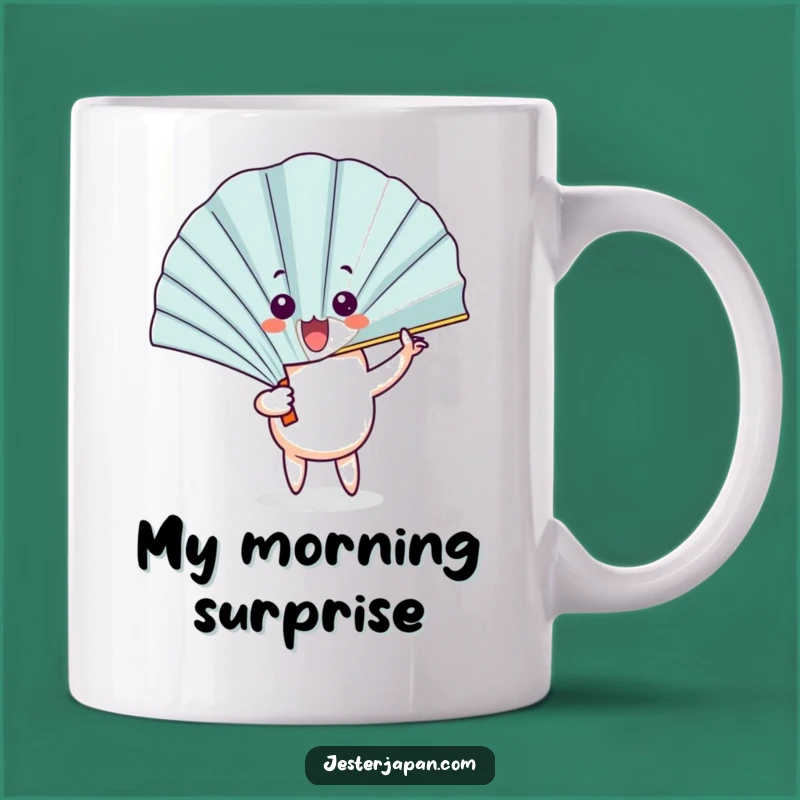 Funny Fan Character Mug: Surprise Reveal, Flourish Fun - Humorous Gift!