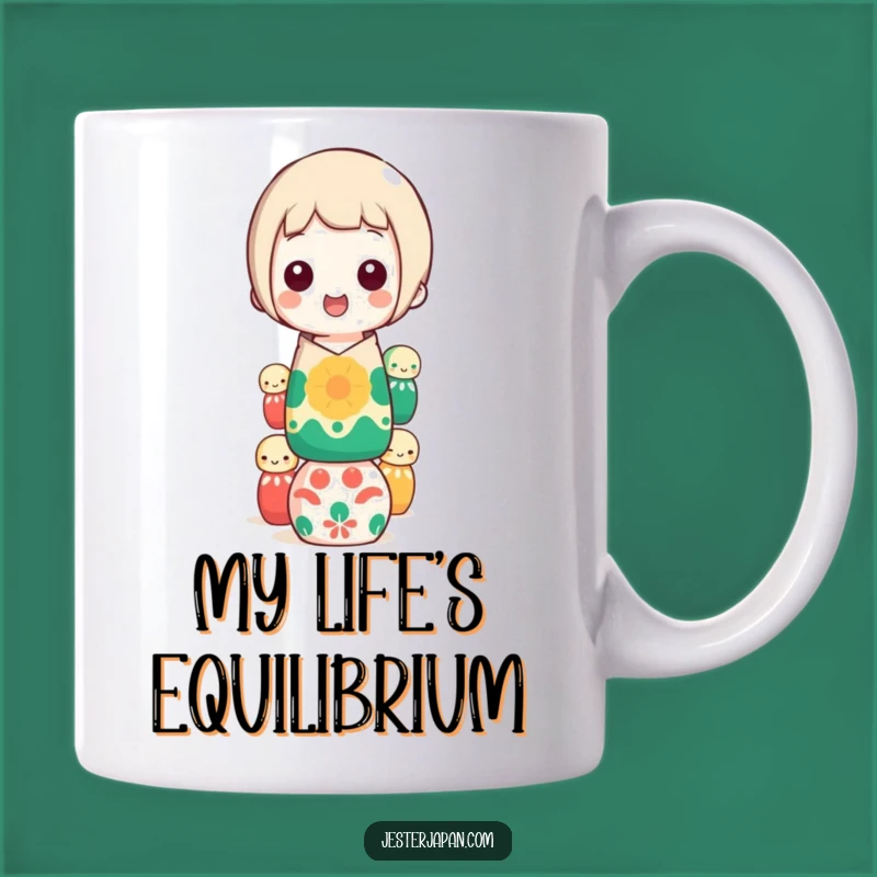 Funny Kokeshi Doll Balancing Mug: A Hilarious Giftable Ceramic Cup