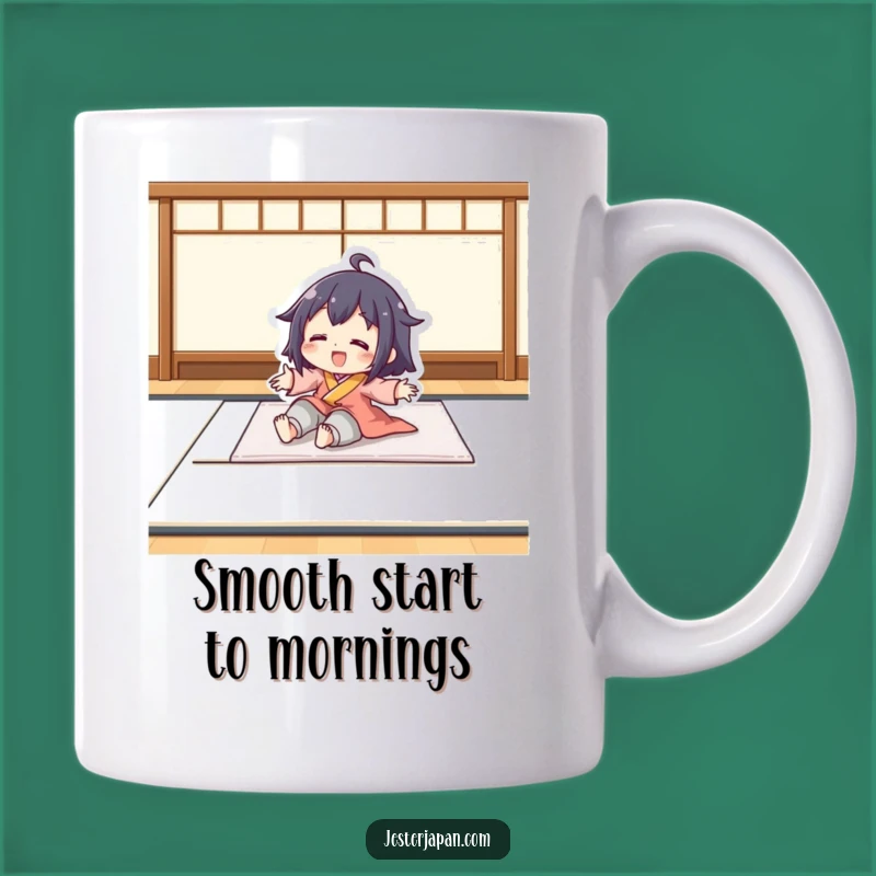 Funny Tatami Slider Mug: Playful Character's Smooth Ride, Perfect Funny Gift