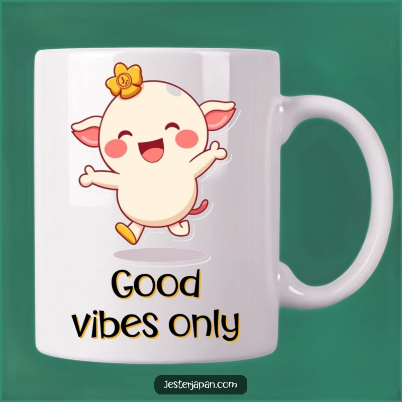 Funny Lucky Charm Mug - Giggling Character Art and Good Fortune Gift