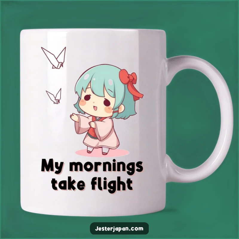 Funny Origami Crane Toss Mug - Hilarious Hobby Gift for Crafters & Dreamers