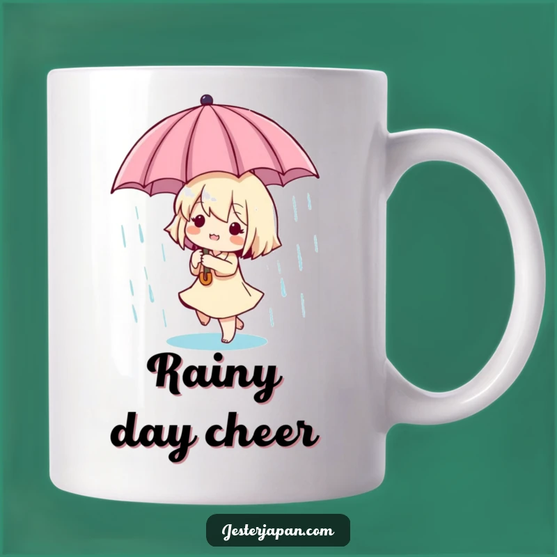 Funny Tiny Dancer Mug: Whimsical Character Enjoying Rain, a Perfect Funny Gift