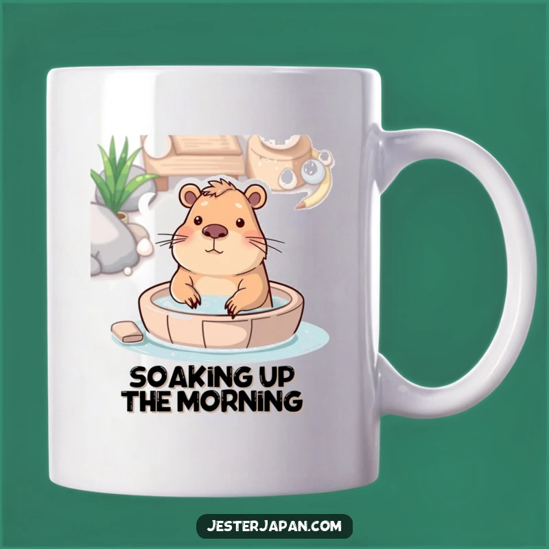 Funny Capybara Hot Spring Mug: Ultimate Relaxation & Hilarious Zen Gift