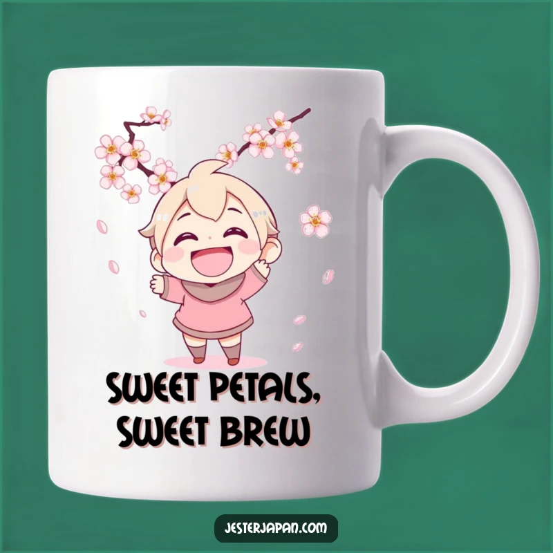 Funny Cherry Blossom Catcher Mug - Joyful Spring Gift for Smiles