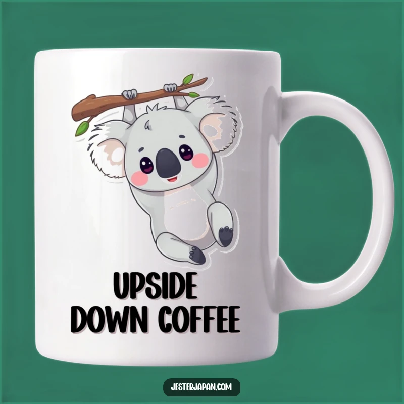 Funny Koala Upside Down Mug: Cheeky Slacker Delight & Hilarious Gift