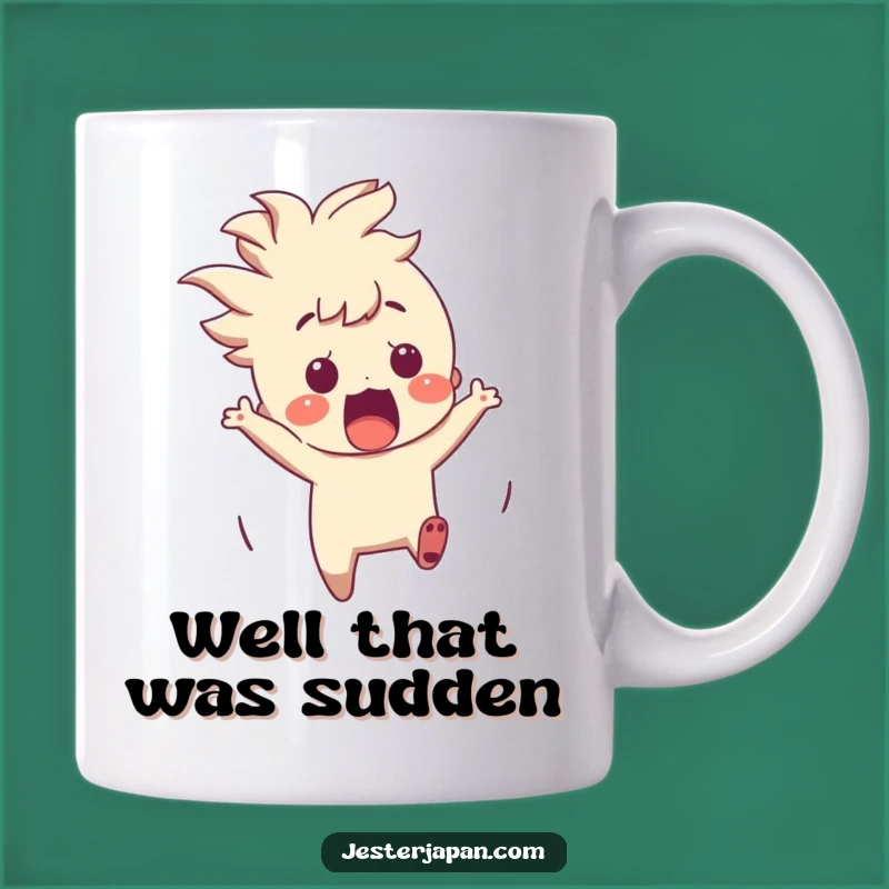 Funny Surprise Origami Crane Mug: Startled Character Gift for Amusements