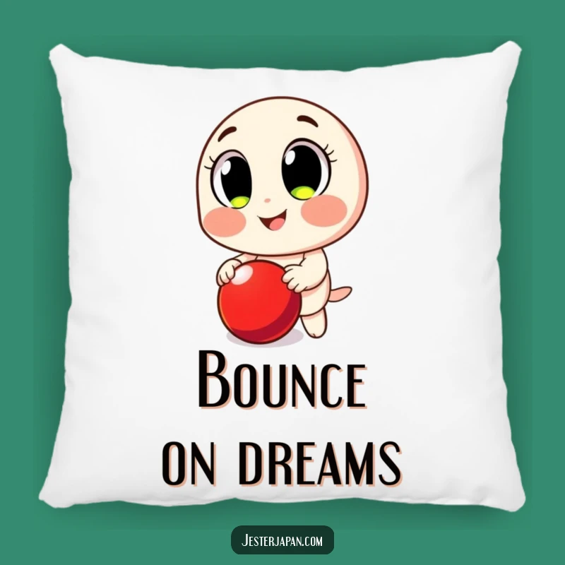 Funny Bouncing Ball Pillow: Snuggle Up with Big Eyed Character's Playful Cuteness