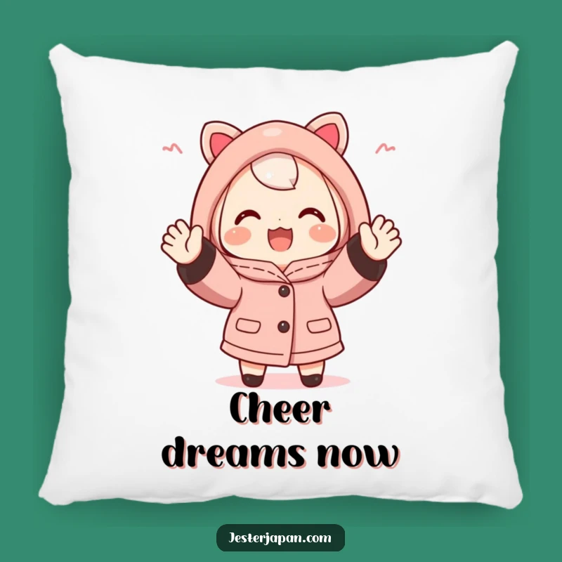 Funny Happi Coat Pillow: Soft Fan Cushion with Cheering Character, a Cozy Funny Gift