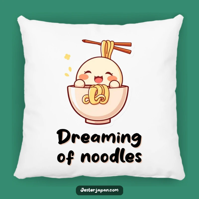 Cozy Funny Kawaii Noodle Slurp Pillow: Cuddle Up with Comfort Food