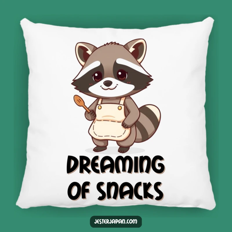 Funny Raccoon Chef Pillow: Comfy Support for Your Hilarious Kitchen