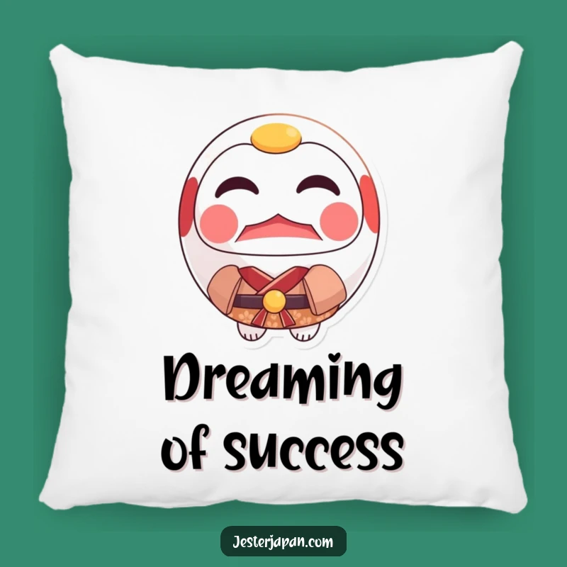 Cozy Funny Daruma Kimono Pillow: Resolute Doll Comfort, Japanese Decor Gift