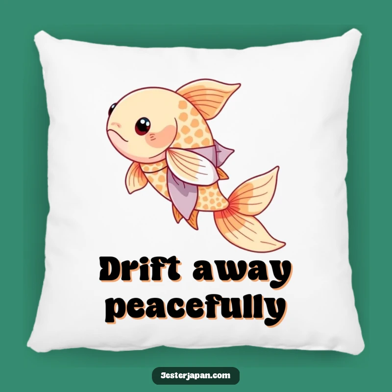 Cozy Funny Koi Kimono Pillow: Serene Fish Comfort, Japanese Decor Gift