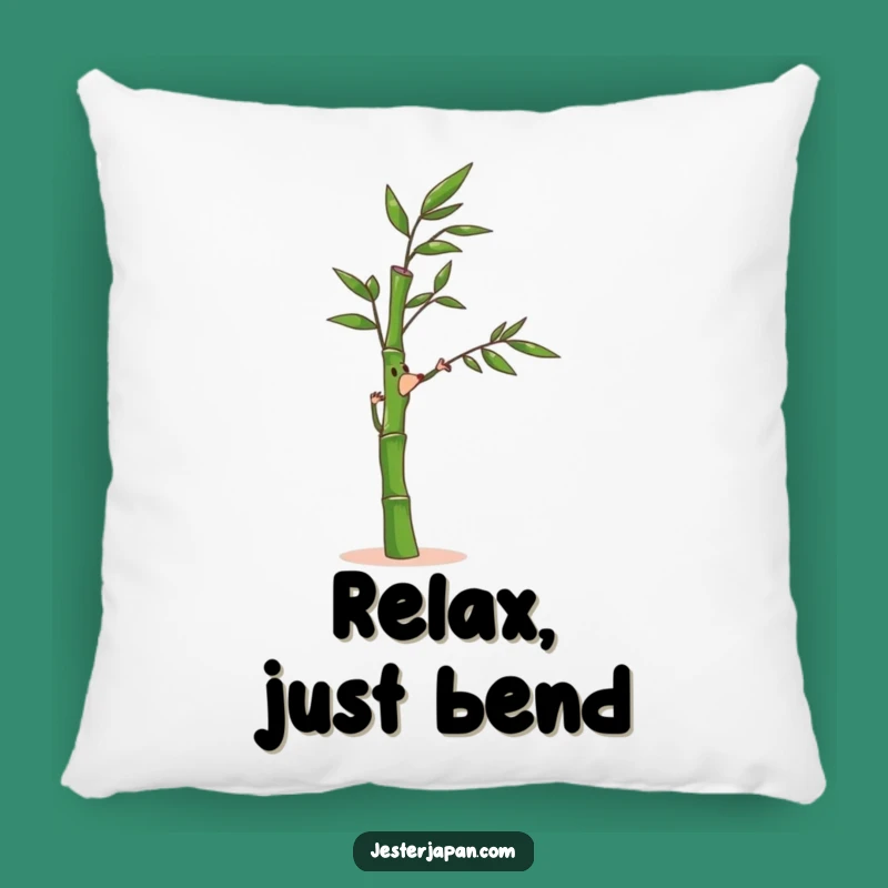 Funny Bamboo Pillow: Cozy Bend, Gentle Comfort - Relaxing Gift!