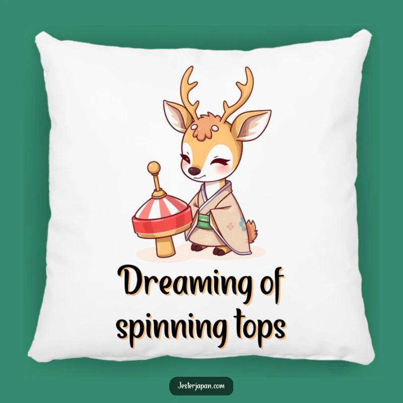 Funny Deer Kimono Pillow: Shy Curiosity Cushion - Soft 'Funny Gift'
