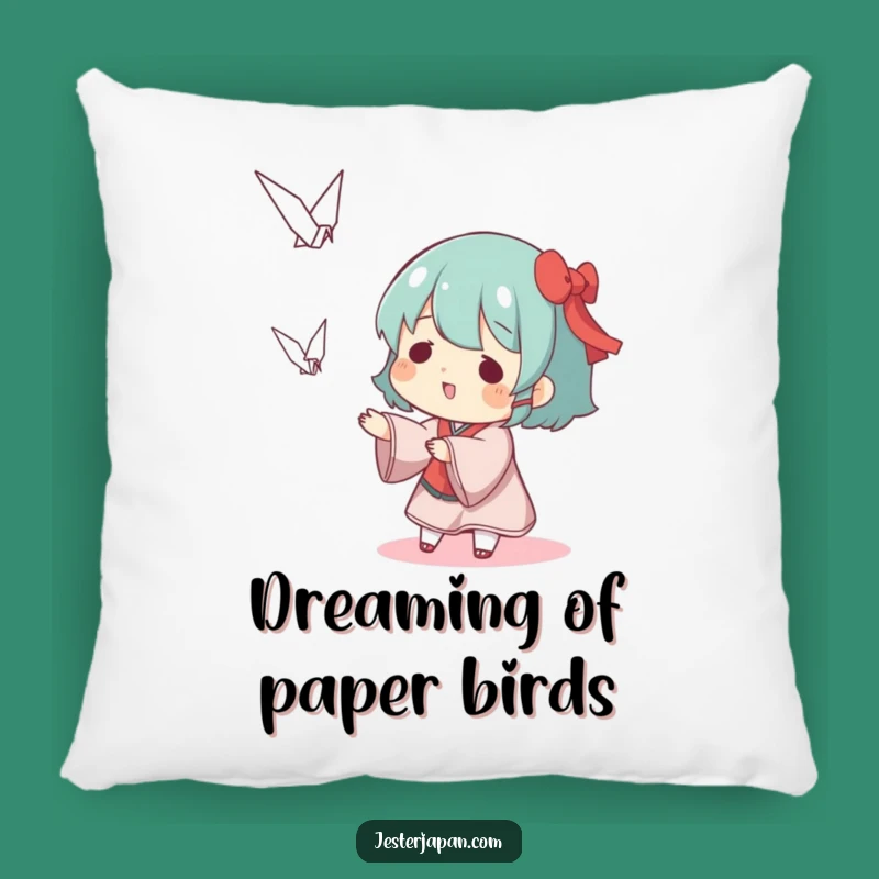 Funny Origami Crane Toss Pillow - Comfy & Hilarious Accent for Crafters